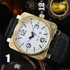 U1 Designer Top AAA BR Model Three Switches Luxury Men Watch Kwarc Watch Top Marka Guma Relogio Akcesoria Wysokiej jakości Kalendarz Kalendarza Kalendarza Y680