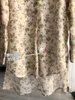 Blouses Femmes BirdTree 30% vraie soie douce romantique chemise longue femmes fleurs fragmentées hauts élégants 2024 printemps chemisier beige T41560QC