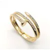 Designer de luxe en alliage de zinc plaqué or 18 carats Tournevis Vis Love Brand Bracelet pour femmes et hommes