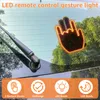 Portable Lanterns Hand Gesture Car Light With Remote Control 4.5V 5W Funny LED Finger 3 Modes Bright Back Window Sign