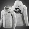 Sweats à capuche pour hommes Sweatshirts Lonsdale 2023 Nouveaux hommes Zipper Coton Sweats à capuche confortables Printemps et Automne Couleur unie Classique Loisirs Pull à capuche T240124