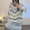 Dames Nachtkleding Gestreept Lente Herfst Zoete Student Lange mouw Ronde Hals Pyjama Set Dames Koreaanse stijl Losse Casual Homewear Pak