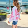 Otoño nuevo jersey suelto cuello redondo manga larga Top mujer europea y americana personalizada estampado animal sudadera Comercio exterior Wo 721