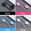 Disposable Ice Cream Spoon 100 Pcs/Lot Shovel Shaped Scoop Black White Small Thicken Scoops Plastic Dessert Cake Spoons TH0027 LL