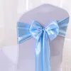 Chair Covers Colourful Satin Sash Wedding High Quality Bow For Birthday Party El Banquet Show Events Decoration