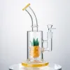 Ananasglas Bong Hookahs duschhuvud perc Dab Rig Oil Rigs vattenrör 14mm bongs n hål percolator vattenrör med skålen WP2196 ZZ