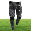 Ebaihui 2021 Europese en Amerikaanse slankfit gescheurde spijkerbroek Black broek met ritsvoeten Skinny Casual Jeans L0051154753