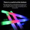 12PCS LED Ememiting Stick Los Kolor RGB RGB Ememiting Ploam Stick Tube Cheerleading Rube Ciemne światło używane na Boże Narodzenie Przyjęcie przyjęte przez przyjęcie 240124