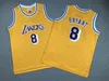 Retro Vintage Basketball Jersey 24 8 Bean Bryant The Black Mamba All-Star Stitched 1996 1997 1999 2001 2008 Hardwood Men Youth Kids Classics Jersey