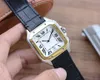 Nowy klasyczny zegarek fabrycznie zegarek luksusowy projektant 39,8 mm zegarki męski automatyczny ruch stalowy rocznica klasyczna Square Na ręka