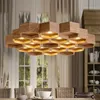 Loft Holz Pendelleuchte Waben Kronleuchter Nordic Antik Holz Lichtleiste Café Kleine Kronleuchter