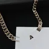Schmuck Halsketten weiß plattiert 925 Silber abgestuft Luxusmarke Designer Buchstaben geometrisch berühmte Frauen runder Kristall Strass Gold 167