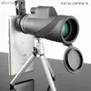 Télescopes Monoculaire 40x60 jumelles puissantes Zoom de haute qualité grand télescope de poche Lll Vision nocturne militaire HD chasse professionnelle YQ240124