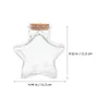 Vasi 2 pezzi che desiderano bottiglie trasparenti bottiglie fai -da -te miniture decorazione a forma di stella barattoli di vetro per profumi contenitore