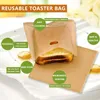 Tek kullanımlık yemek takımı sandviç torbası yeniden kullanılabilir sıcaklığa dayanıklı pişirme fırın ızgara peynir için yapışmaz ekmek