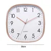 壁の時計壁時計四角い形状のティックノンチックムーブメントウォールハンギングクロック装飾デドルームリビングルームモダンな時計