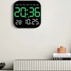 Horloges murales Nouvelle horloge murale LED avec affichage de la télécommande température heure semaine et Date mode salon alarme de bureau horloge électronique