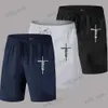 Męskie szorty męskie projektant Jezus Cross Style Projektanty Męskie Letnie oddychanie swobodne krótkie spodnie wygodne kulturystyki fitness kulturystyki T240124