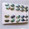 Stud Earrings Luxury Natural Abalone Shell Studs Fashion Party Women Jewelry Accessories Drop Delivery Ot2Vu