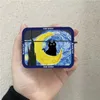 Mobiltelefonfodral söt retro oljemålning van-gogh katt hörlurar fodral för Apple Airpods Pro 2 Square Cover Fundas för Air Pods 3 2 1 Tillbehör