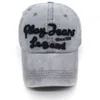 Play Jeans Letter Hat Men's and Women's Baseball Caps, Washed Cotton Duckbill Caps, Curved Brim Caps WholesaleMNF