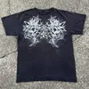 Herr t-shirts goth skalle tryck t shirt män y2k stil gotisk svart harajuku mode retro streetwear överdimensionerade korta ärmkläder toppar tees t240124