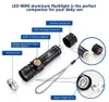 Kraftfull LED-ficklampa med svans USB-laddningshuvud zoombart vattentätt fackla bärbart ljus 3 belysningslägen inbyggda batteri ll
