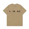 T-shirt manches courtes col rond, ligne composée ESS en relief, lettres tridimensionnelles, rue, brouillard, tendance américaine, Couple