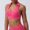 lu Reggiseno Yoga Crop Top Canotta aderente per donna Reggiseno fitness petto Push Up Senza cuciture Canotta sportiva Intimo Corsa Palestra ll2411A