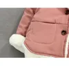 Vestes d'hiver froides pour bébés filles, manteaux épais, veste chaude en velours à capuche, vêtements d'extérieur pour enfants 04 ans, combinaison de neige pour tout-petits 240122