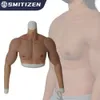 Kostüm Aksesuarları Cosplay Erkek Takım Silahlı Sahte Göbek Erkekler Kas Göğüs Crossdresser Gerçekçi Silikon Ho Yapay Simülasyon