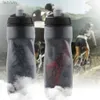 Bouteilles d'eau Cages 600 ml vélo cyclisme bouteille d'eau chaleur glace protégée coupe de sport équipement de cyclisme VTT en plein air de qualité alimentaire bouteille d'eau L240124