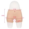 Catsuit Costumes 67CM Silicone Realistic Vagina Panties Shemale Crossdresser Pussy Pants Transgender Artificial Sex Fake Underwear Enhancer Hip