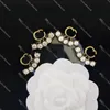 Boucles d'oreilles de marque de luxe en argent Designers lettres Stud géométrique célèbre incrustation de diamant perle goujons femmes G boucles d'oreilles cerceau