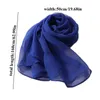 Sciarpe 2024 Seta Donna Protezione solare Sciarpa da spiaggia Collo in chiffon Decorativo Hijab musulmano Bandana Solido Scialle lungo estivo