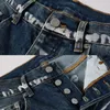 Designer dżinsy fioletowe dżinsy męskie dżinsy modne retro myte w trudnej sytuacji, wysokiej jakości męskie spodnie szczupłe dżinsy na męskie dżinsy purpurowe dżinsy