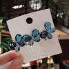 Hårtillbehör Fashion Shiny Crystal Butterfly Clip Large Top Flower Spring Women Bridal Duckbill Wedding