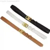 Fashion Smooth Buckle Belt Retro Design Thin Waist Belts for Men Womens Width 2.5CM Genuine Cowhide 3 Color Optional High Quality 2QQB