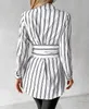 캐주얼 드레스 패션 2024 섹시 카디건 폴로 칼라 슬림 한 우아한 여자 셔츠 여성 의류 의상 의상