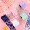 8cm 10yards 3d Floral Sparkling Sheep Roll Crystal Sequin Ribbon Organic Diy Craft Wedding Home Birthday Decoration Bow Material 240124