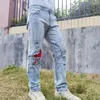 Jeans pour hommes printemps automne hommes mode rue droite stretch mâle pantalon hip hop denim pantalon décontracté grande taille