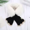 Scarves Cold Weather Scarf Soft Faux Fur Knit Cross For Women Warm Winter Neck Wrap With Fish Tale Splicing Windproof