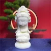 Żywica Lotus Guanyin Buddhist Figur Statua Q Wersja sztuki sztuki