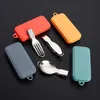 Camp Kitchen Neue 304 Edelstahl Klappbesteck Messer Gabel Und Löffel Set Outdoor Picknick Camping Tragbare Geschirr YQ240123