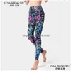 Autres vêtements Exercice Fitness Vêtements Femmes Imprimé Yoga Leggings Taille haute Pantalon de sport Collants de gymnastique Vêtements de sport Entraînement Otxxr