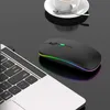 Bluetooth 5.2 dual-mode e mouse wireless ricaricabile con luce di ricarica per tablet, telefono cellulare e computer, mouse USB da 2,4 g Mouse wireless Mause portatile