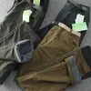 Germany Windproof Waterproof Plush Soft Shell Pants Outdoor Men's Straight Multi Bag Overalls Camping Hunting Equipment Trousers 240122