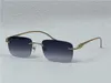 Säljer grossist solglasögon 5634295 Ultralight Square Frameless Animal Metal Temples Retro Avant-garde Design UV400 Ljusfärgade glasögon