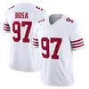 Personalizado San''Francisco''49ers''Football Jerseys 23 Christian McCaffrey 97 Nick Bosa 85 George Kittle 54 Fred Warner Scarlet White Vapor Homens Mulheres Juventude Limited Jersey