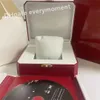 Super edycja oryginalne drewniane pudełka zegarkowe luksusowe pudełko na torebkę podarunkową CD Certyfikat Broszura Red Watches Box